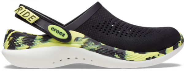 Сабо Крокси Literide 360 Marbled Clog Black / Citrus