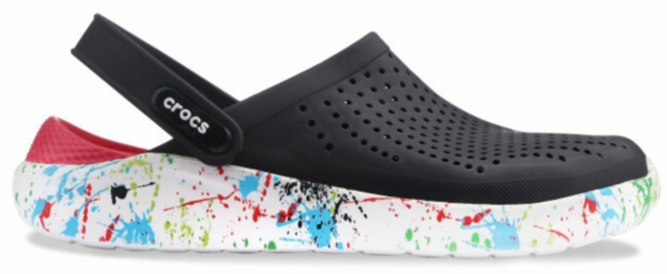 Сабо Крокси LiteRide Clog Black / White Print