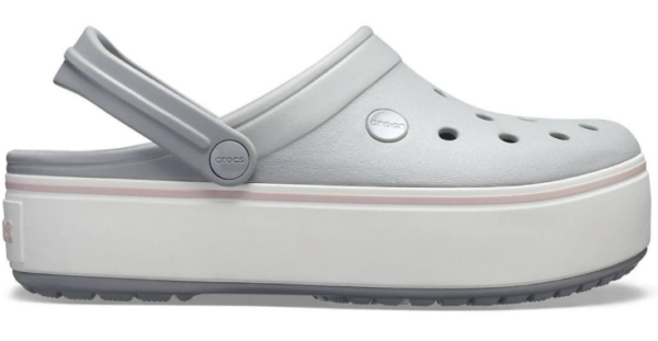 Сабо Крокси Crocband Platform Clog Light Grey / Rose